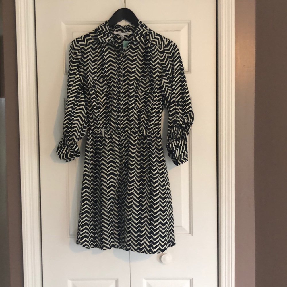 Lizette Chevron Print Short Dress